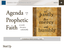 Tablet Screenshot of agendaforapropheticfaith.com
